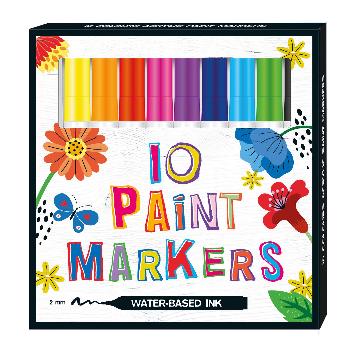 10 Paint Markers Box