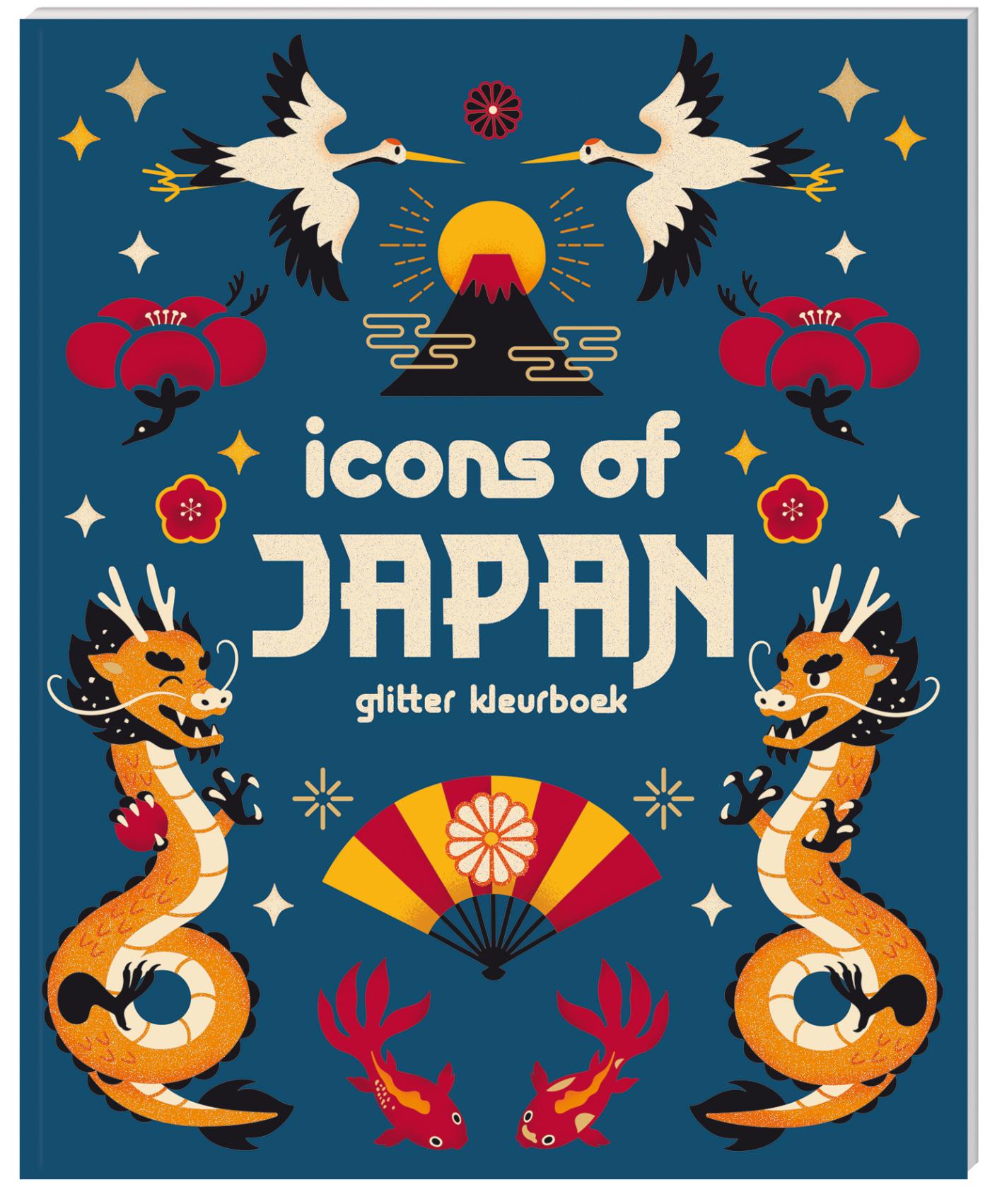 Glitter kleurboeken voor volwassenen - Icons of Japan