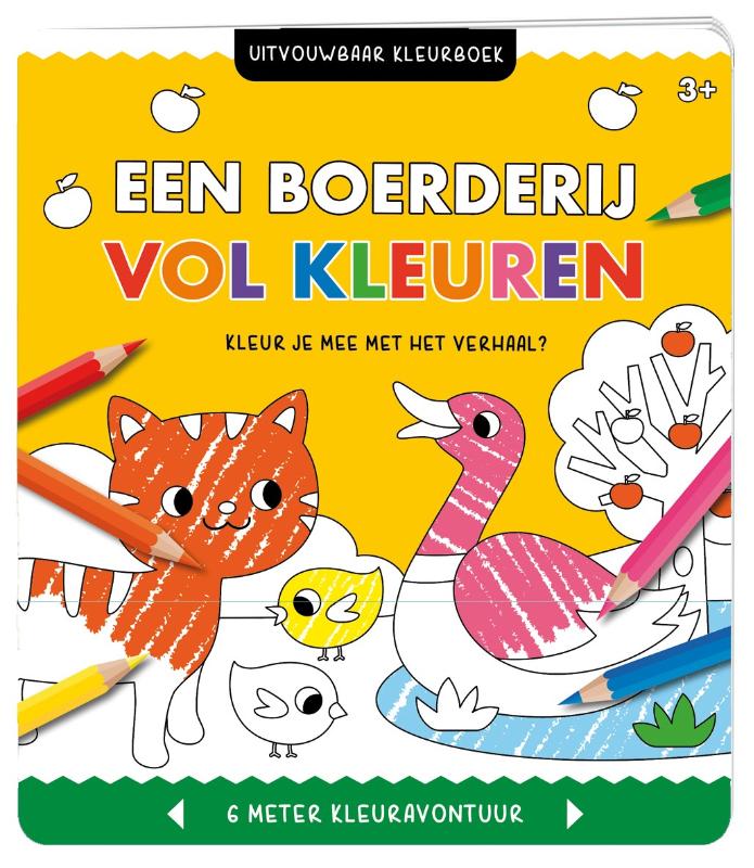 Uitvouwbaar kleurboek - Een boerderij vol kleuren