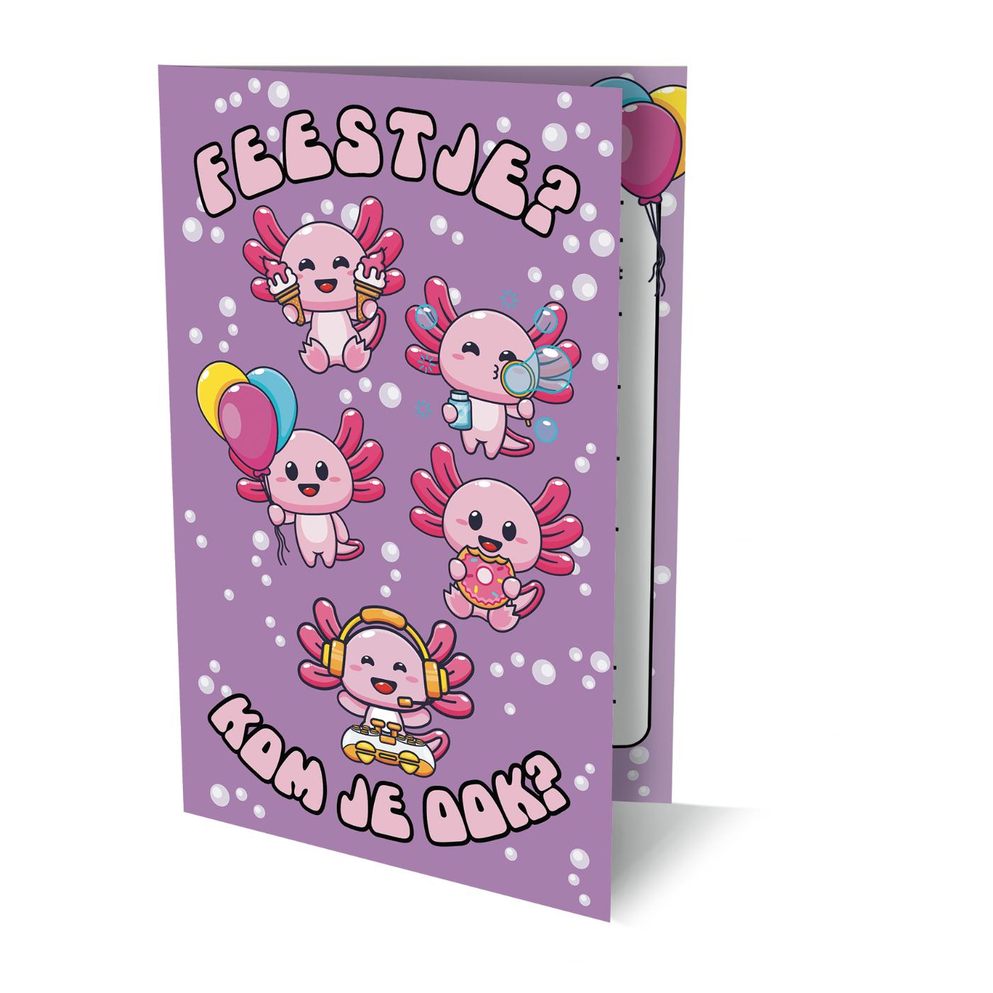 Uitnodigingen Axolotl 2 PK 951 / set van 6