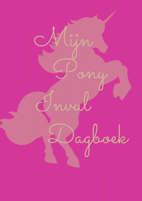 Mijn pony invul dagboek roze
