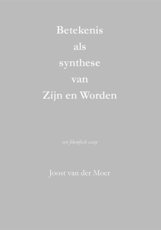 Betekenis als synthese van Zijn en Worden