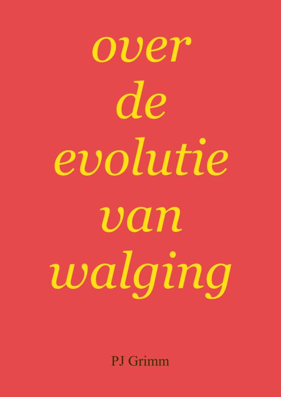over de evolutie van walging