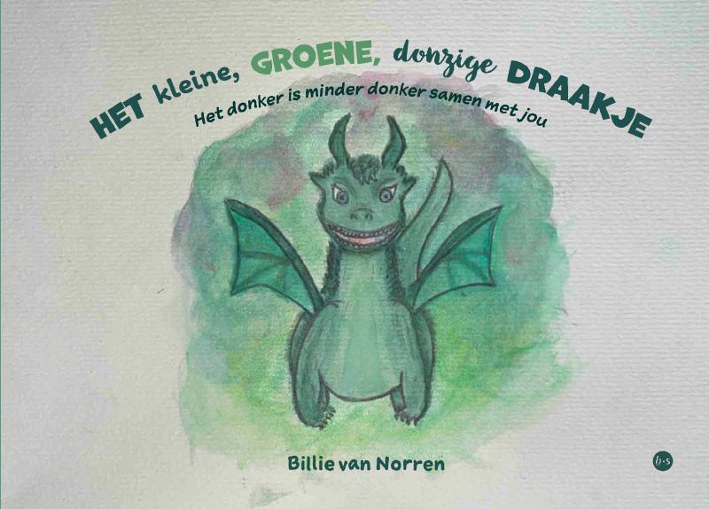 Het kleine, groene, donzige draakje