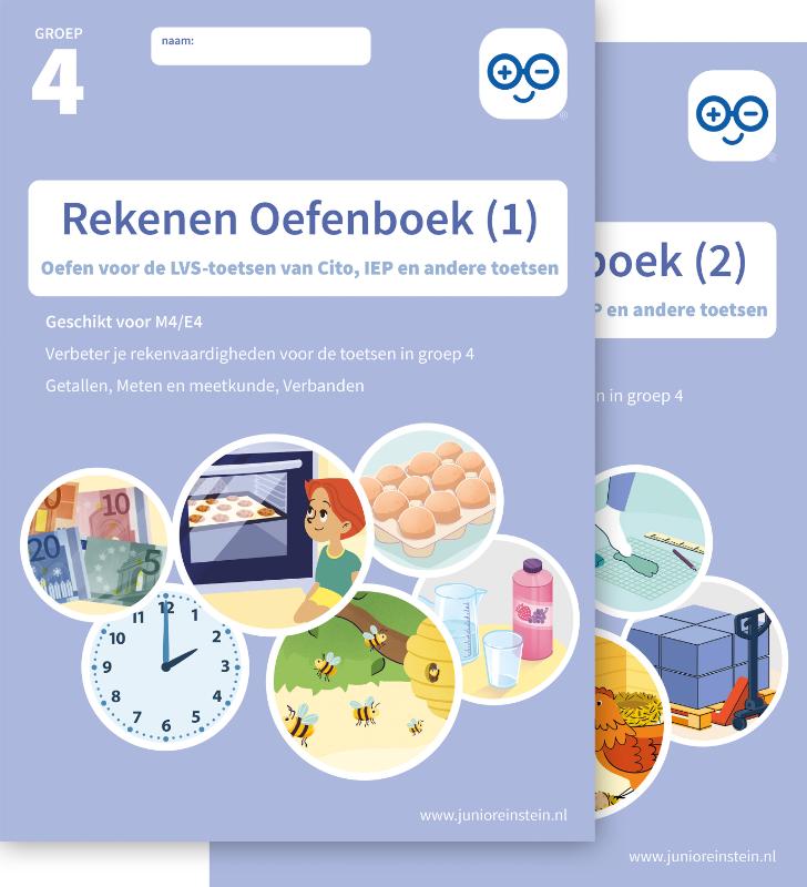 Rekenen Oefenboek Set deel 1 en 2 groep 4