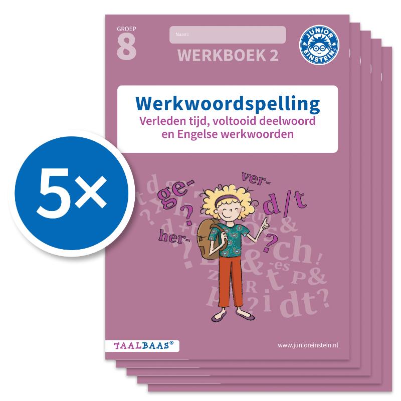 Werkwoordspelling werkboek 2 groep 8 (Set van 5)