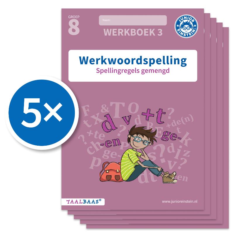 Werkwoordspelling werkboek 3 groep 8 (Set van 5)