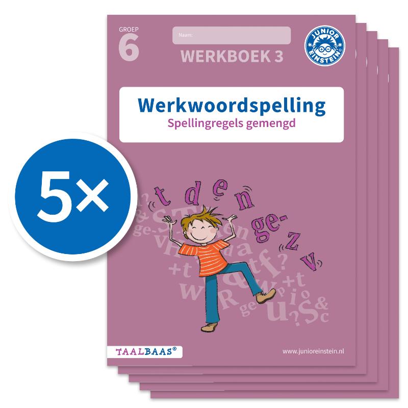 Werkwoordspelling werkboek 3 groep 6 (Set van 5)