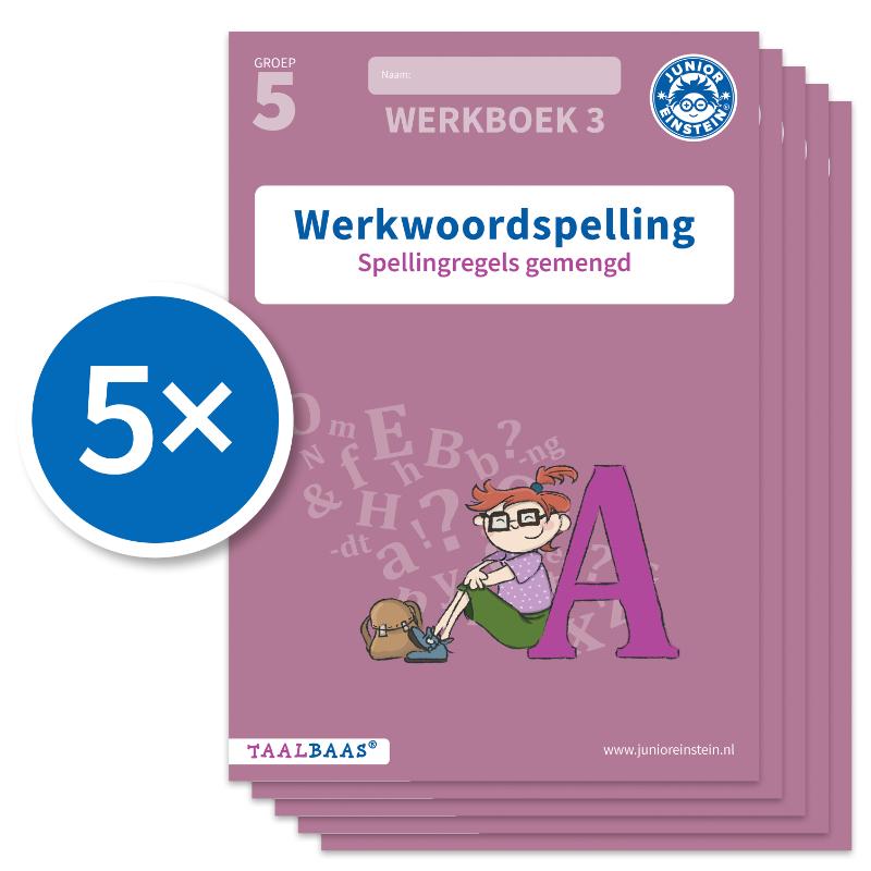 Werkwoordspelling werkboek 3 groep 5 (Set van 5)