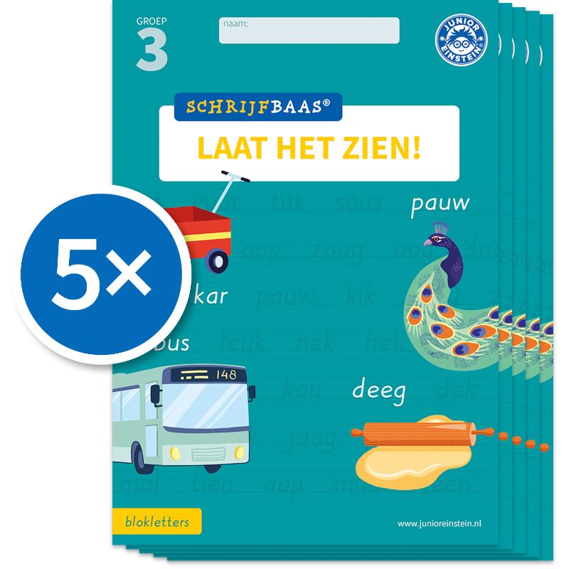 Schrijfbaas Blokletters Laat het zien-boek Groep 3 (Set van 5)