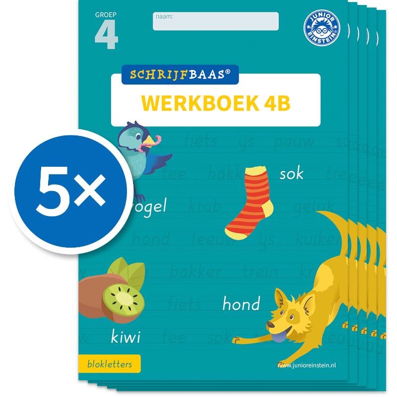 Schrijfbaas Blokletters Werkboek 4B (Set van 5)