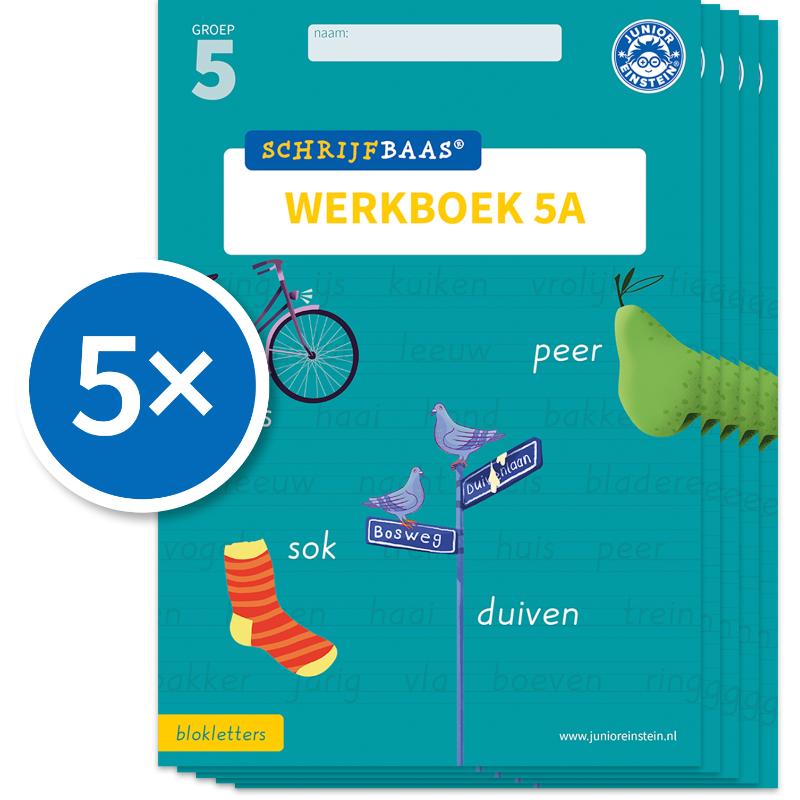 Schrijfbaas Blokletters Werkboek 5A (Set van 5)