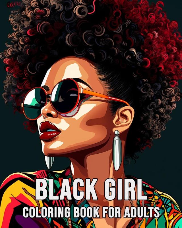 Black Girl Coloring Book for Adults