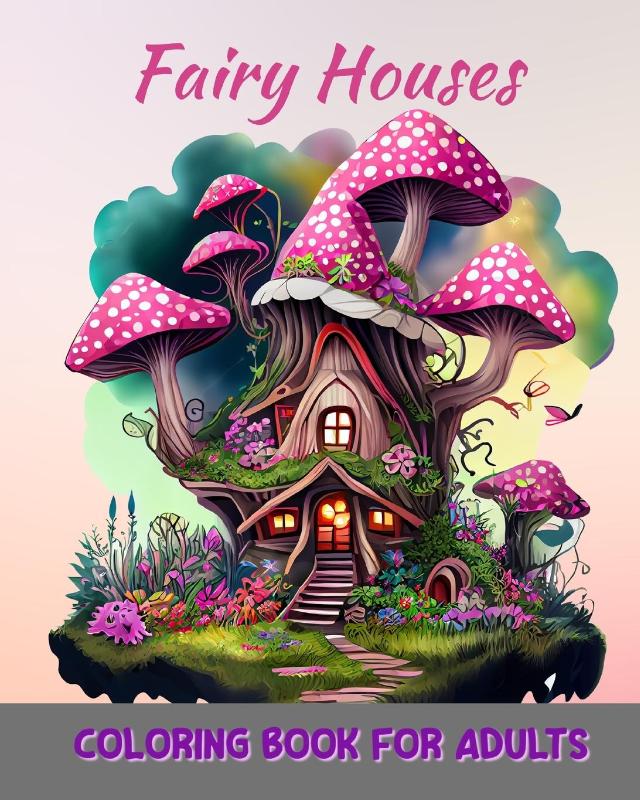 Magical Fairy Houses Coloring Book for Adults