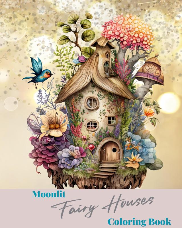 Moonlit Fairy Houses Coloring Book