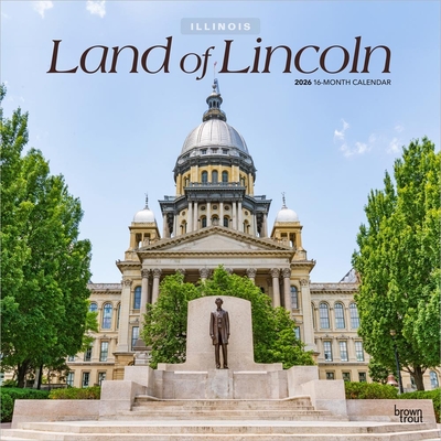 Land of Lincoln Illinois Places 2026 12 X 24 Inch (Hanging) Monthly Square Wall Calendar Plastic-Free