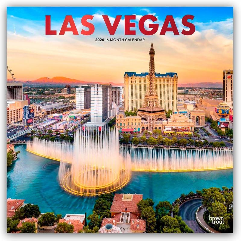 Las Vegas 2026 Square Flap Foil Calendar
