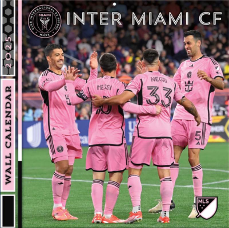MLS Inter Miami 2025 FC 12 X 12 Team Wall Calendar
