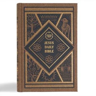 CSB Jesus Daily Bible, Brown Cloth Over Board: Guided Readings Showing Christ Throughout Scripture