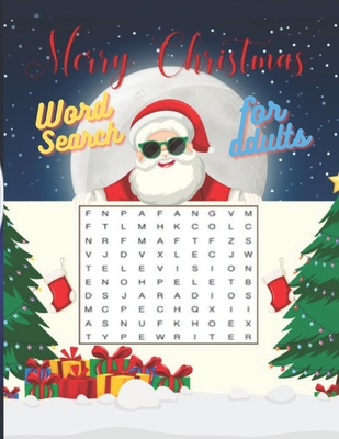 Merry Christmas Word Search for Adults: Large Print Word Find Game Holiday Fun, Gift for Adults and Teen Puzzlers. Exercise Your Brain & Challenge You