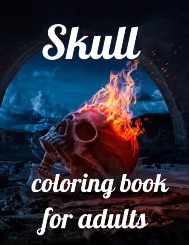 Skull coloring book for adults