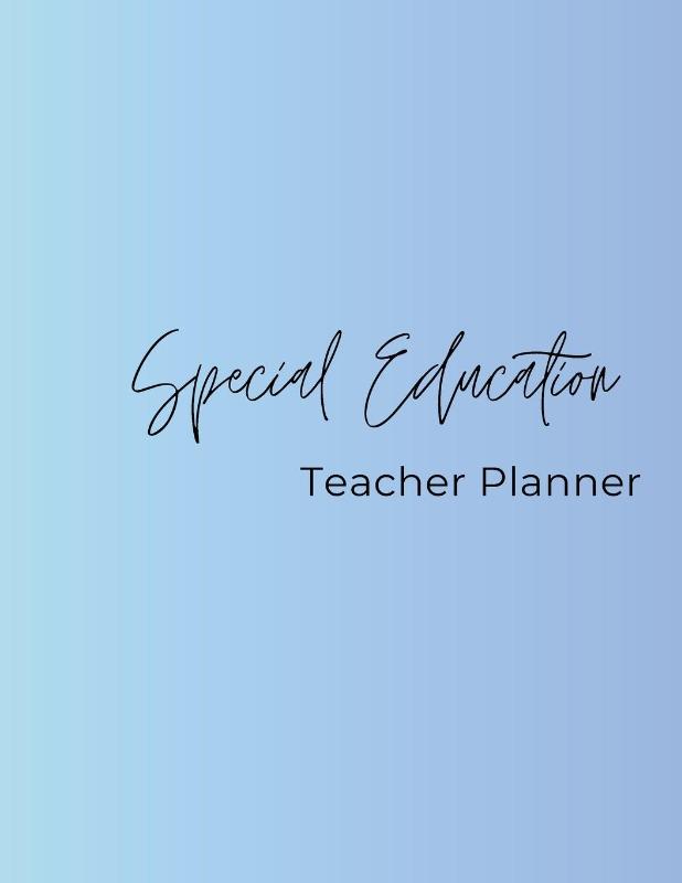 Special Education Teacher Planner