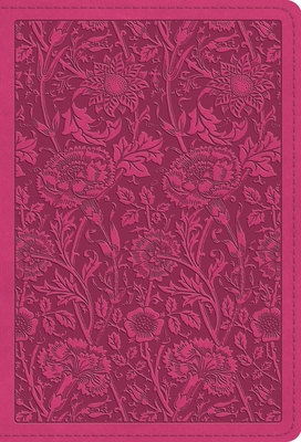 ESV Large Print Compact Bible, Red Letter (Trutone, Berry, Floral Design)
