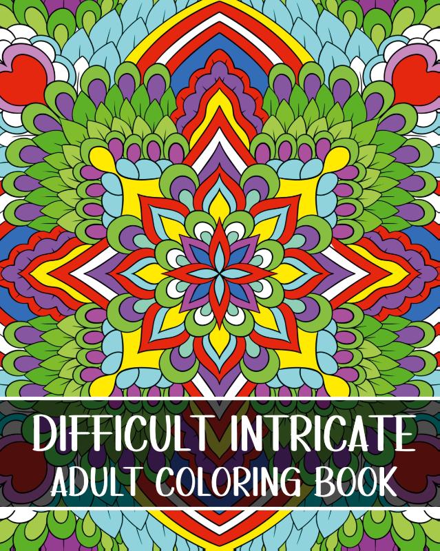 Difficult Intricate Adult Coloring Book