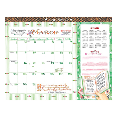 Cal 2026- Susan Branch Large Desk Pad Monthly Blotter
