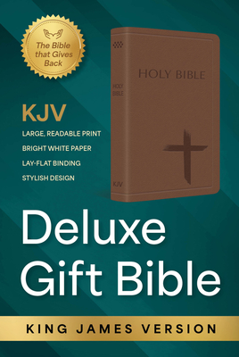 KJV Holy Bible: Deluxe Gift Bible - Brown Cross: King James Version Bible